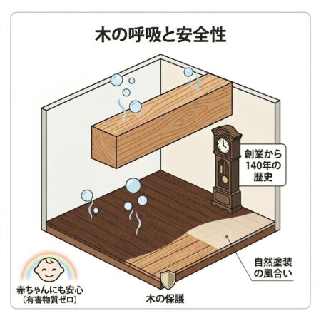 木が呼吸する。140年の歴史が証明する安全と美しさ